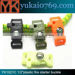 Yukai High Quality Bag Accessories Whistle Buckle With Fire Starter & Scraper thumbnail-4