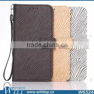 Zebra Texture Wallet Case for S6 With Lanyard,Flip Leather Case for S6 With Card Holder thumbnail-6