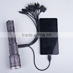 2016 Ningbo Newest Design Aluminium-Alloy Wholesale Colorful High Power USB Torch thumbnail-6