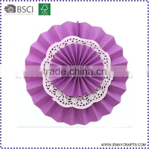 Cheap Hanging Tissue Paper Flower Fan for Wedding Decoration thumbnail-2