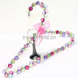 Luxury Plastic Kids Plastic Beaded Hanger With Lovely Ribbon thumbnail-2