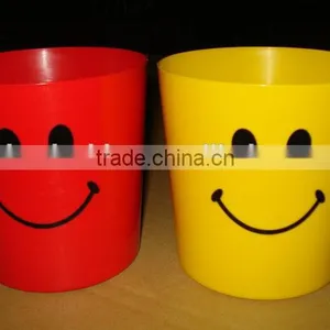 BT011 Round Smile Face Dustbin, Promotional Gift Round Bin, Small Plastic Bin With Lids thumbnail-5