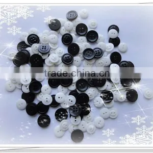Mixed Kids Buttons, White and Black Resin Decorative Buttons thumbnail-3