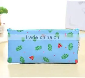 Promotion Fruit Watermelon Print Plain Canvas Pencil Case With Low Price thumbnail-2