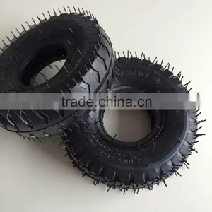 Tire 4.10x3.50-4 Steel Wheel Green 4 Ply 340-4 Tyre for Wheelbarrow thumbnail-1