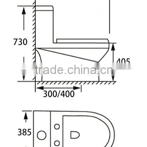Dennis 2008 New Design Floor Mount China WC Toilets thumbnail-2