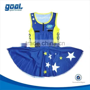 Unique Design Colleague Latest Custom Sublimated Netball Dress thumbnail-1