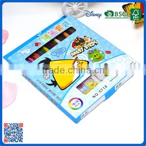 2016 Wholesale 18 Colors Crayons Set With Eraser and Sharpener Into Box Customized Logo Printed Crayons thumbnail-3