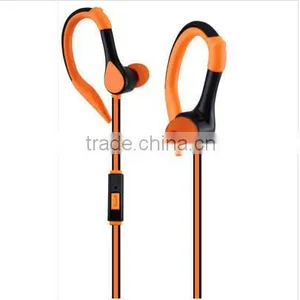 Stereo Sport Earbuds With Flat Cable Earphones With Mic thumbnail-1