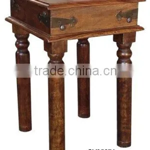 Lamp,side Table,indian Wooden Furniture,telephone ,end Table,living Room Furniture,home Furniture,shesham,mango,acacia Wood thumbnail-1