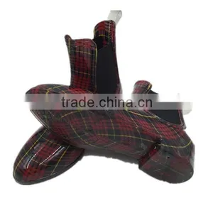Fashion Ankle Rubber Rain Boot For Women thumbnail-3