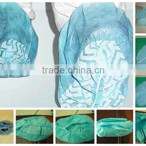 China Supplier PP Nonwoven Fabric Green Disposable Shoe Covers (With CE Certification) thumbnail-1