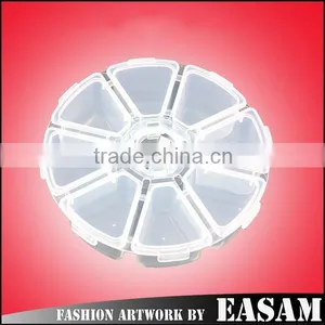 Easam 8 Cells Nail Art Container,nail Art Empty Wheel Box thumbnail-1