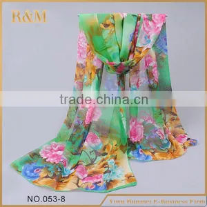 Summer Style Women Butterfly Scarf Silk Fabric Wholesale Cheap thumbnail-4