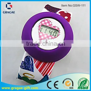 Coloured Drawing on Strap for Silicone Slap Watches thumbnail-1