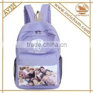 Cream Color Canvas Backpack School Bag Manufacturer thumbnail-1
