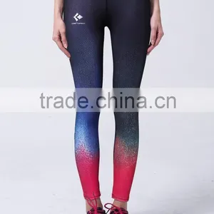 Ladies Gym Customized Yoga Wear Casual Design Sublimation Fitness Leggings thumbnail-2