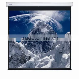 60" 1:1 Matte White Electric Projection Screen thumbnail-1