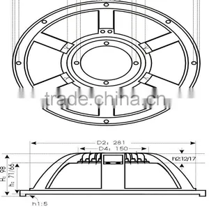 12 Inch Aluminum Speaker Frame thumbnail-2