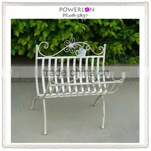 High Quality Elegant White Book Rack Magazine Shelf Magazine Holder on Table Top Iron Furniture thumbnail-1