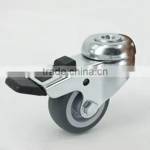 2" TPR Caster With Bolt Hole, 50mm TPR Light Duty Caster With Brake thumbnail-1