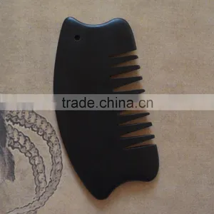 Natural Black Nephrite Bianshi Comb thumbnail-1