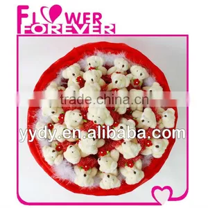 Gorgeous Valentine's Day Gift Red Plush Bear Bouquet Wedding Gift thumbnail-1