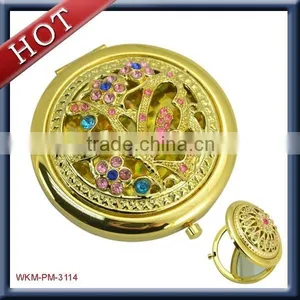 Cute and Fashion Thin Metal Makeup Mirror thumbnail-3