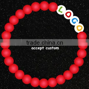 Accept Custom Red Color Silicone Life Balance Bracelet thumbnail-1