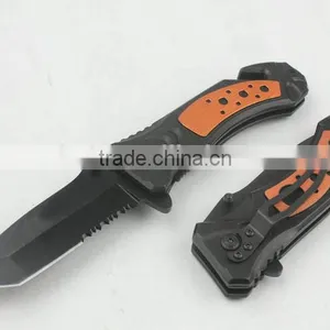 OEM Folding Rescue Knife With Orange Handle thumbnail-1