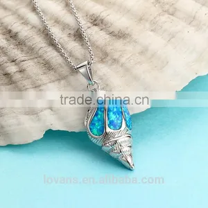 Latest Imitation Jewellery Designs For Blue Opal Stone Pendant Design thumbnail-3