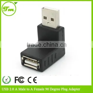 USB 2.0 A Male to A Female UP Type Angle 90 Degree Plug Adapter Extension Gender thumbnail-1
