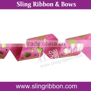 2014 Custom Gold Foil Printing Ribbon Wholesale thumbnail-1