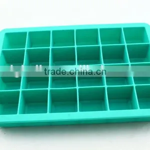 24 Cavities Square Shaped Silicone Ice Cube Tray thumbnail-1