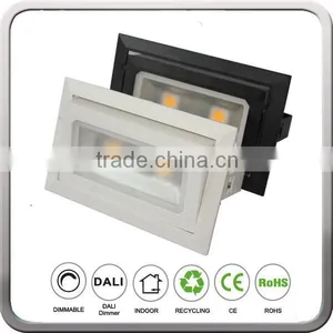 Ceiling Recessed Pandent Mounted 45w 4000LM Rectangular Rotating LED Downlight for Shops With CREE COB Meanwell Driver thumbnail-1