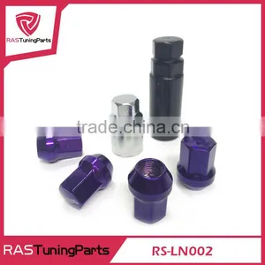 35MM Length M12x1.5 or M12x1.25 Racing Steel Anti Theft Wheel Lug Nuts thumbnail-1