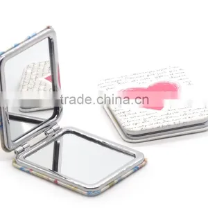 Foldable Metal Wholesale Pocket Mirror and Custom pu Make up Mirror/compact Mirror/pocket Mirror thumbnail-1