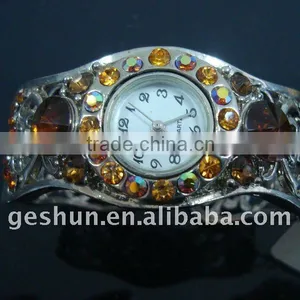 Alloy Flower Jewels Cuff Watch thumbnail-1