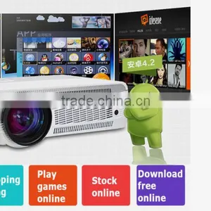 Cheapest Factory Price! 3000 Lumens, 1080P LED Projector With Android WIFI for Home Use/bars thumbnail-1