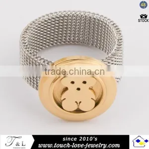Hot Selling Stainless Steel Bear Ring for Wholesale thumbnail-1