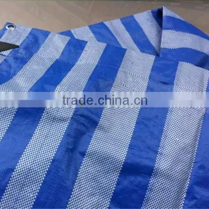 Laminated PP Woven Fabric Strip Blue/white New Brand thumbnail-1
