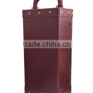 Deluxe Single Bottle Artificial PU Leather Wine Box With Wine Accessories thumbnail-3