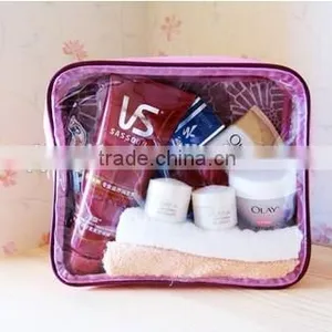 OEM Cosmetic Packaging Plastic Bags With Plastic Zipper and Clear Pvc Cosmetic Packaging Plastic Bags With Plastic Zipper thumbnail-1
