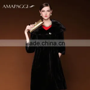 Discout Winter Long 100% Real Mink Women Fur Coat for Sale thumbnail-1
