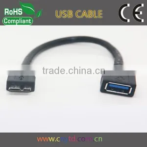 18cm Black Micro Usb 3.0 Otg Cable thumbnail-1