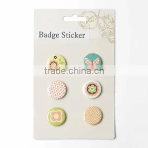 Badge Button Sticker Set,scrapbooking Products, Embellishment , Button , Craft Products thumbnail-1