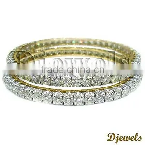 Latest Design Diamond Ladies Bangles, Ladies Diamond Bangles, Diamond Jewelry thumbnail-3