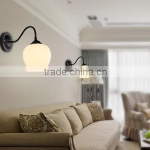 High Quality Cheap Price Glass Round Shape Wall Light Indoor Decor Wall Lamp Iron Base Wall Lamp thumbnail-6