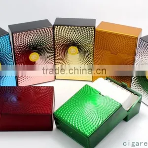 Green Embossed Wave Shape Plastic Cigarette Case for 20s Kind Size 85mm Cigarette Pack Holder thumbnail-5