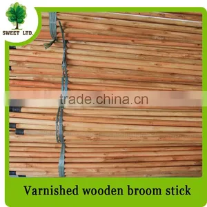 2.2*120cm Varnished Wooden Broom Handle With Plastic Thread thumbnail-4